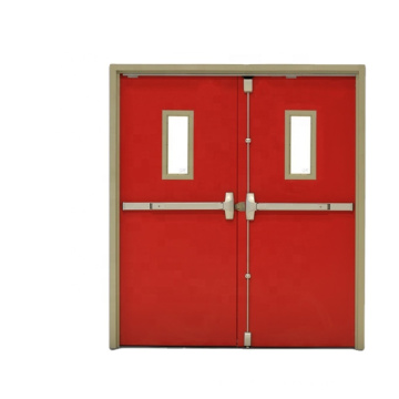 UL listed 1.2 mm galvanized Steel hollow Metal Door Fire rated Exit Door With Panic Bar